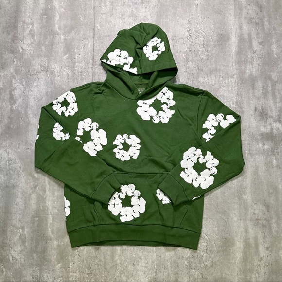 Denim Tears The Cotton Wreath SweatshirtGreen Size M-XL AUTHENTIC